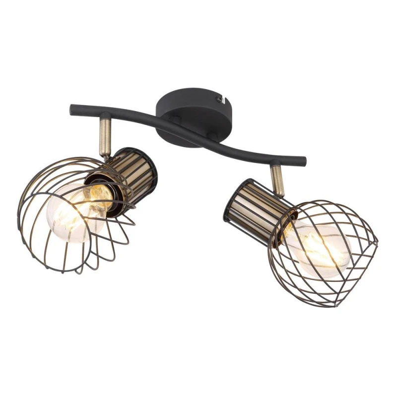 Image of Netlighting Argusto Twin Ceiling Spotlight Matt Black 2x E27 Black Unisex