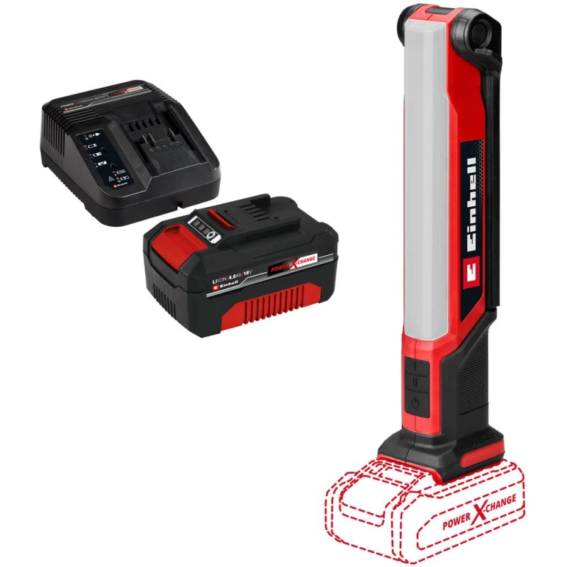 Image of Einhell TE-CL 18/1000 S Li 18v Cordless LED Work Light 1 x 4ah Li-ion Charger No Case TE-CL 18/1000 S Li