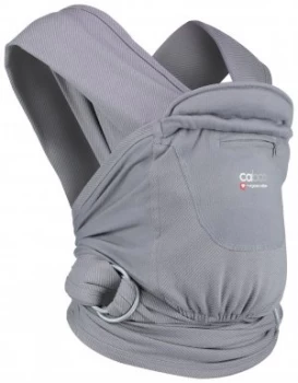 image of Cabboo + Organic Stripe Newborn Carrier - Titanium