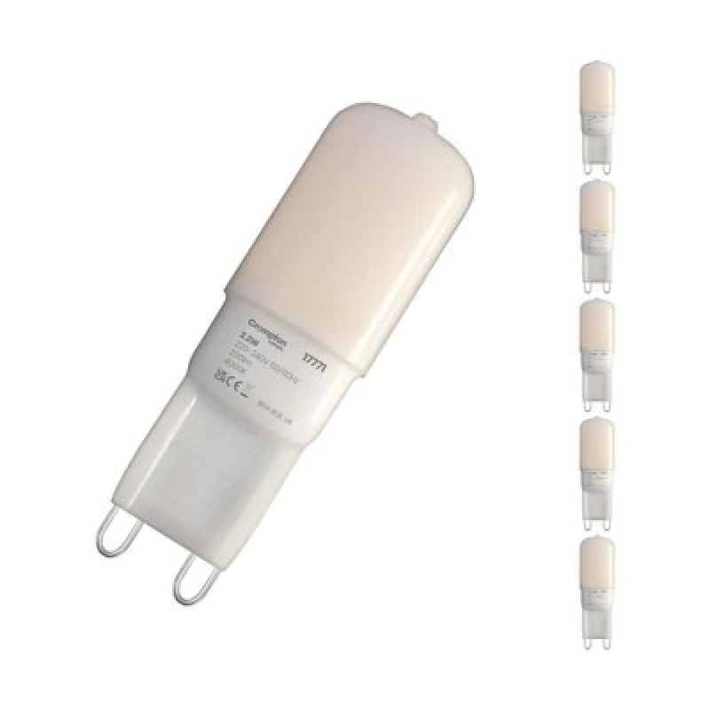 Image of Crompton Lamps LED G9 Capsule Light Bulb 2.2W (18W Eqv) Cool White 4000K Opal
