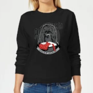 Image of Star Wars Chewbacca Arrrrgh Socks Again Womens Christmas Sweatshirt - Black