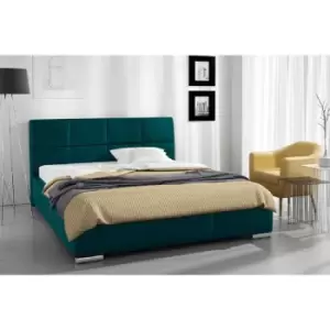 Image of Simplier Bed King Plush Velvet Green