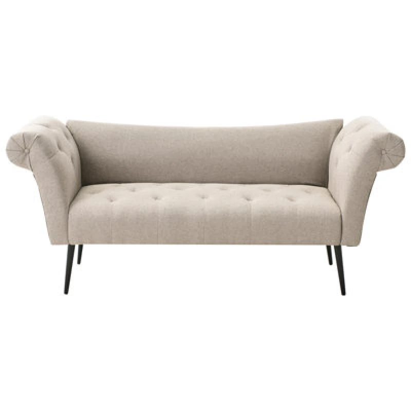Image of Beliani Chaise Longue Nantilly Fabric Light Brown