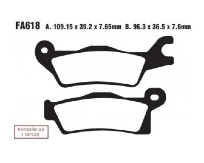 Image of EBC Brakes FA618TT Brake pad set Brake Pad Set,disc brake (402)
