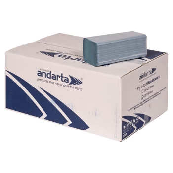 Image of Andarta 02-004 1Ply Green C/Fold Hand Towel 23 x 33cm - Pack Of 2880