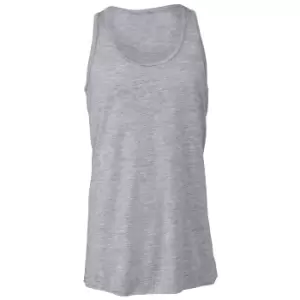 image of Bella + Canvas Youths Girls Flowy Racer Back Tank Top (M) (Athletic Heather)