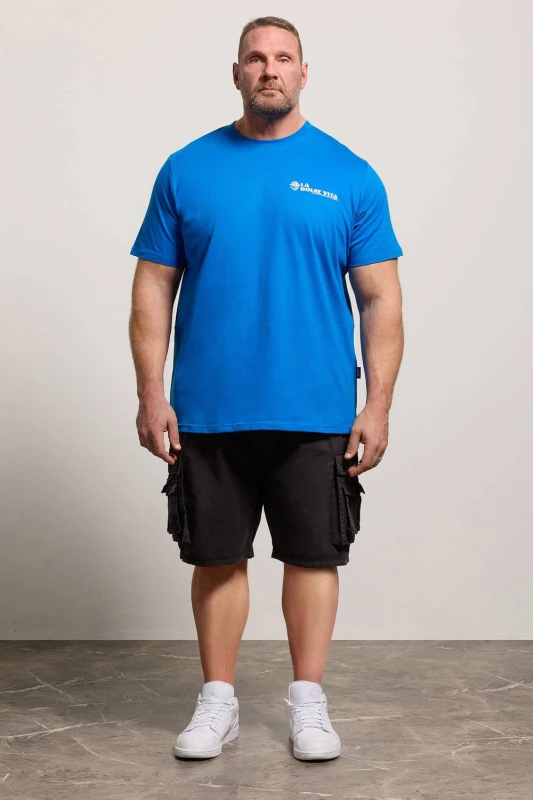 Image of BadRhino BadRhino Men Amalfi Coast Graphic T-Shirt in Cobalt Size: X-Large Cobalt X-Large Male 5063853019075