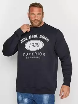 Image of BadRhino Ath Department Sweatshirt Navy, Size L, Men
