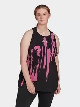 Image of adidas X Thebe Magugu Tennis New York Y-tank Top (plus Size), Beige, Size 1X, Women
