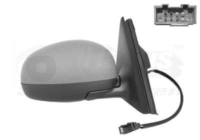 Image of VAN WEZEL Wing mirror VAN WEZEL 7641808