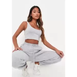 image of Missguided Scoop neck bralet - Grey