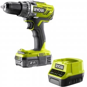 Image of Ryobi R18DD3 ONE+ 18v Cordless Compact Drill Driver 1 x 2ah Li-ion Charger Bag