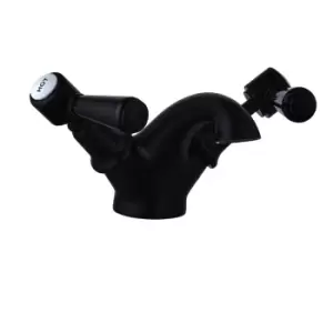 Image of Black Basin Mixer Tap - Helston