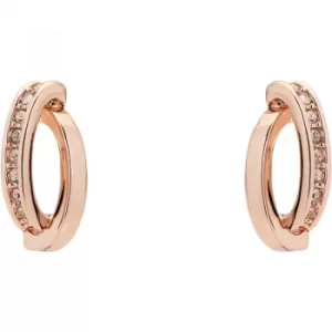 image of Ladies Karen Millen Oval Pave Chain Stud Earring