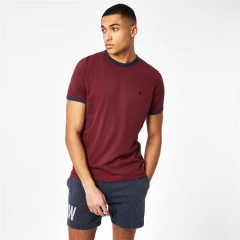 Jack Wills Pentworth Ringer T-Shirt - Damson