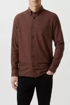 Image of Red Dogtooth Check Shirt