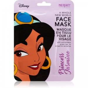 image of Mad Beauty Disney Princess Jasmine Revitalising Cloth Mask With Green Tea extract 25ml