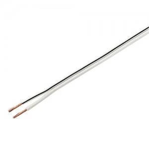 Image of Labgear White 2.2mm 2 Core 79 Strand Copper Screened Figure of 8 Twin Speaker Audio Surround Sound Car Cable 19807R - 50 Meter