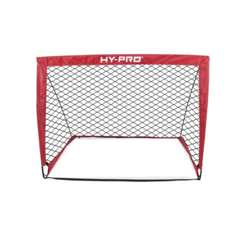Image of Hy-pro 4ft x 3ft Pop Up Flexi Football Goal Red unisex