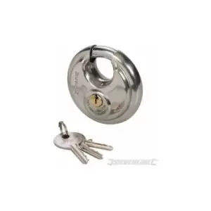 Image of Stainless Steel Disc Padlock 70mm 292707 - Silverline