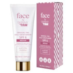 Image of Face by Skinny Tan Gradual Tan Daily Moisturiser Medium 50ml