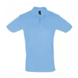 Image of SOLS Mens Perfect Pique Short Sleeve Polo Shirt (L) (Sky Blue)