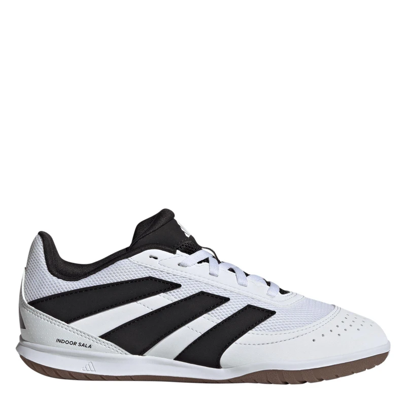 Image of adidas Predator League Childrens Indoor Football Boots White/Blk/Lemon male C12 (30.5)