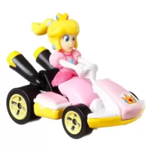 image of Mario Kart Hot Wheels Diecast Vehicle 1/64 Princess Peach (Standard Kart) 8 cm