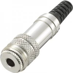 image of 3.5mm audio jack Socket straight Number of pins 3 Stereo Silver Conrad Components