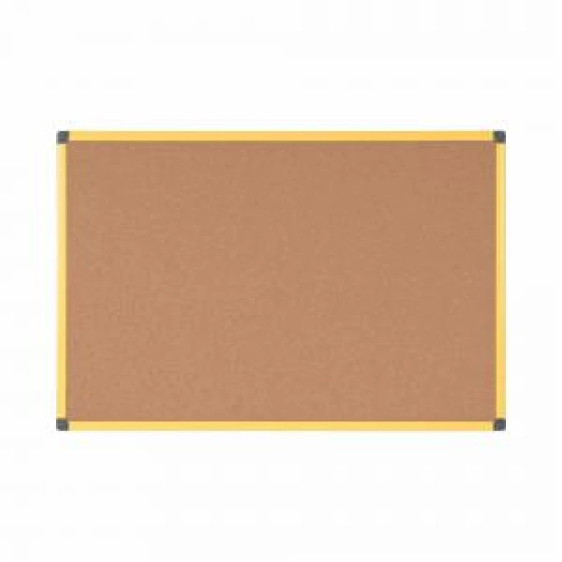 Image of Bi-Office Industrial Ultrabrite Cork Board Yellow Aluminium Frame 2000x1000mm CA2211721