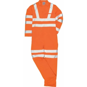 Image of Portwest - RT42ORRL - sz L Hi-Vis Poly-cotton Coverall RIS - Orange