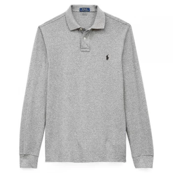 Polo Ralph Lauren Custom Slim Fit Long Sleeved Polo Shirt - Grey