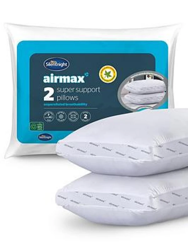 Image of Silentnight Airmax Super Support Pillow - 2 Pack White WA81M Unisex