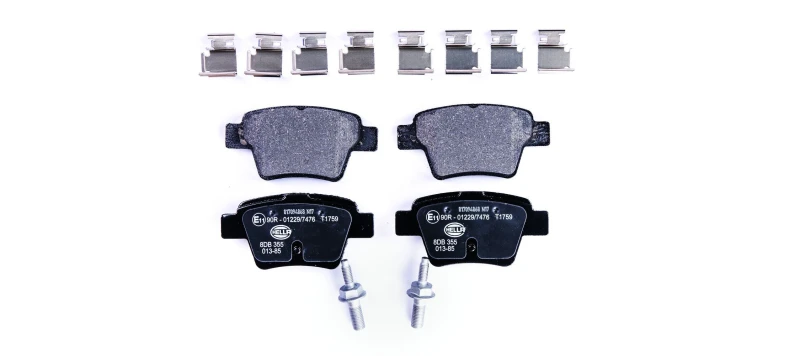 Image of HELLA Brake pad set HELLA 8DB 355 013-851