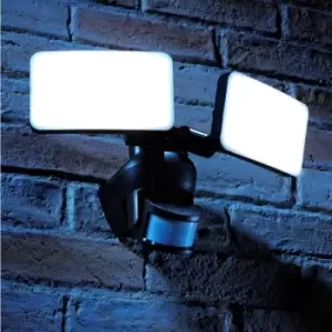 Image of Auraglow - PIR Infrared Motion Sensor Outdoor Twin Security LED Flood Light 46W, 500W EQV