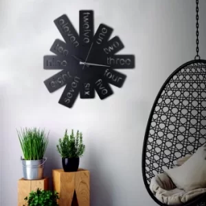 Tokyo Black Decorative Metal Wall Clock