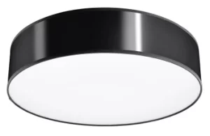 Image of Cylindrical Flush Light Black 55cm E27