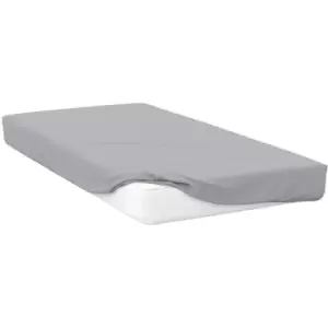 Image of Belledorm Cotton Sateen 1000 Thread Count Extra Deep Fitted Sheet (Kingsize) (Platinum) - Platinum