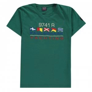 Paul And Shark Junior Boys Yacht T Shirt - Green 068