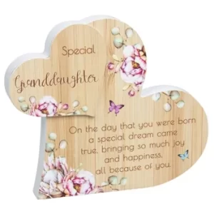 Image of Vintage Floral Standing Heart Grandaughter