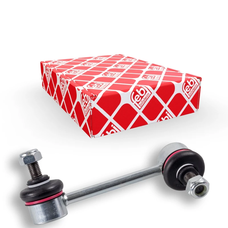Image of FEBI BILSTEIN 28124 Anti-roll bar link OE Turbo NEW, Rear Axle Left Steel Link Stabiliser (3229)