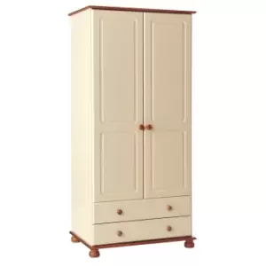 Image of Copenhagen 2 Door 2 Drawer Wardrobe, Cream