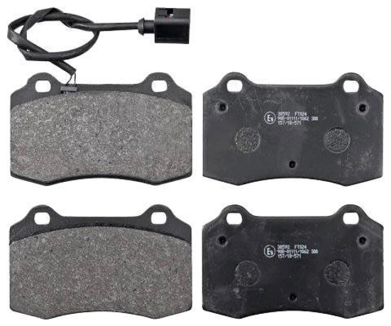 Image of A.B.S. 38592 Brake pad set with integrated wear sensor Brake Pad Set,disc brake (402)
