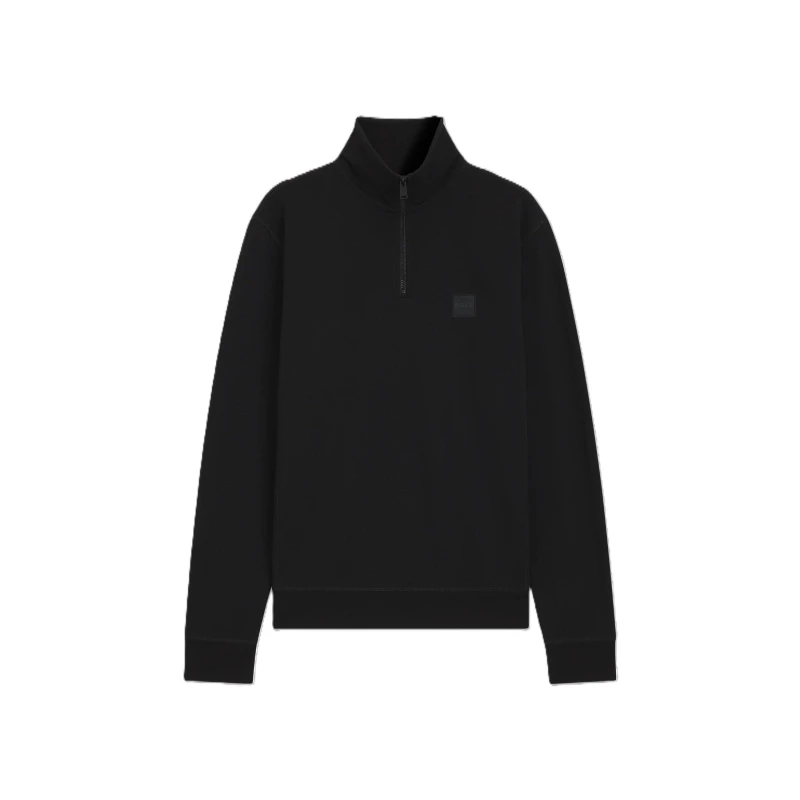 Image of Boss Mens Zetrust Quarter Zip Fleece Black 001 male M