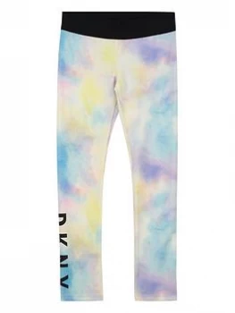 image of DKNY Girls Pastel Fade Leggings - Pastel, Pastel Multi, Size Age: 12 Years, Women