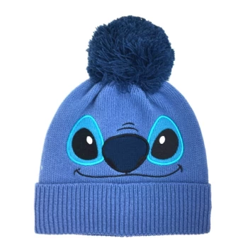 Image of Lilo And Stitch - Face Unisex Beanie Pom - Blue