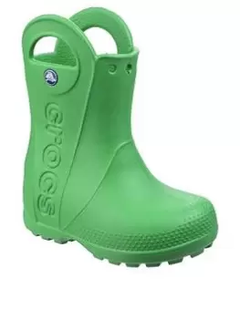 image of Crocs Handle It Wellington Boots - Green, Size 11 Younger