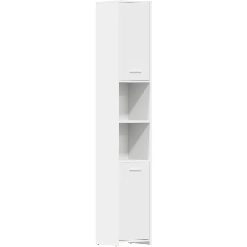 Image of VIDAXL Vidaxl - Bathroom Cabinet White 30x30x183.5cm Engineered Wood 8720286015711