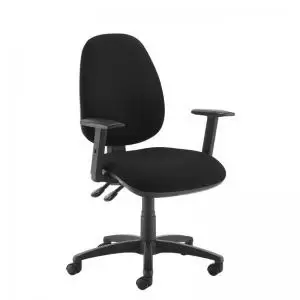 Image of Jota high back operator chair with adjustable arms - black