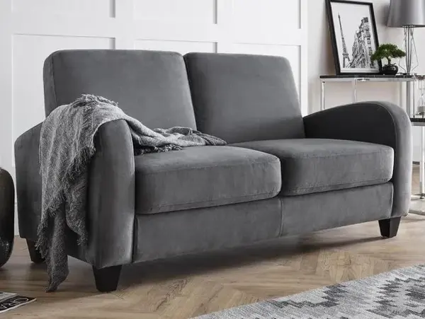 Julian Bowen Vivo Dusk Grey Chenille 2 Seater Sofa